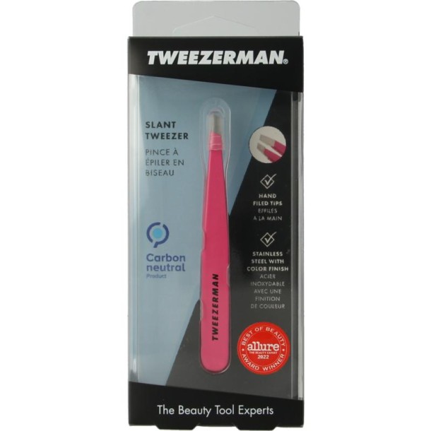Tweezerman Slant pretty in pink (1 Stuks)