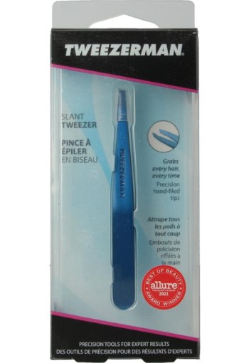 Tweezerman Slant tweezer bell bottom blue (1 Stuks)