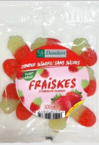 Damhert Fraiskes strawberry zonder suikers (100 Gram)