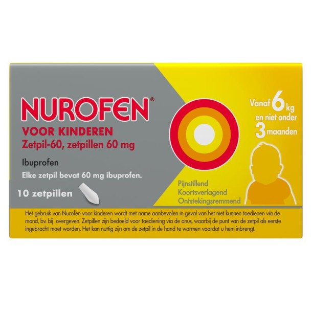 Nurofen Nurofen ibuprofen 60mg (10 Zetpillen)
