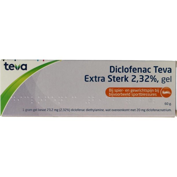 Teva Diclofenac 2,32% extra sterk (60 Gram)