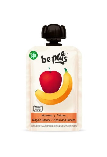 Beplus Knijpfruit 100% apple banana bio (100 Gram)