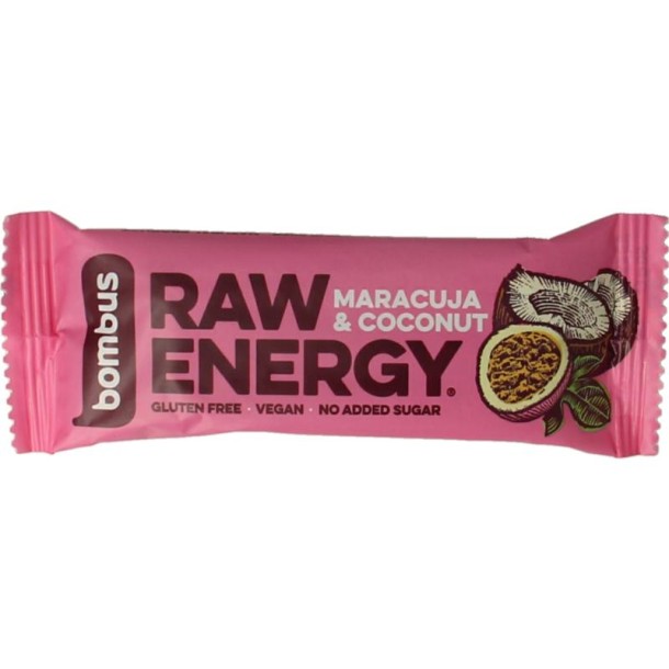 Bombus Raw energy bar maracuja & coconut (50 Gram)