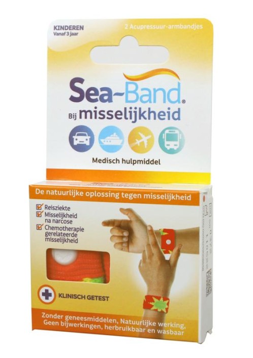 Sea Band Polsband kinderen oranje (1 Paar)