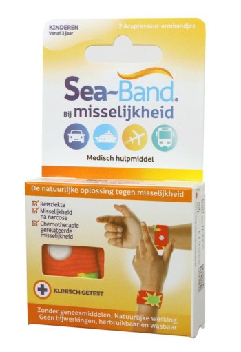 Sea Band Polsband kinderen oranje (1 Paar)