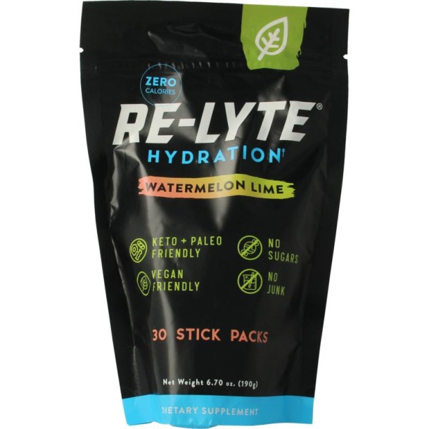 Re-Lyte Hydration drankmix watermeloen/limoen stick (30 Stuks)