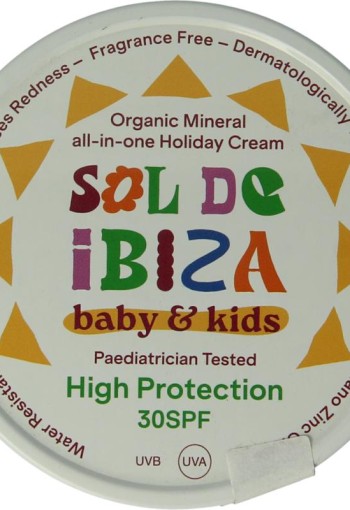 Sol de Ibiza Beschermende creme baby&kids SPF30 bio (100 Gram)