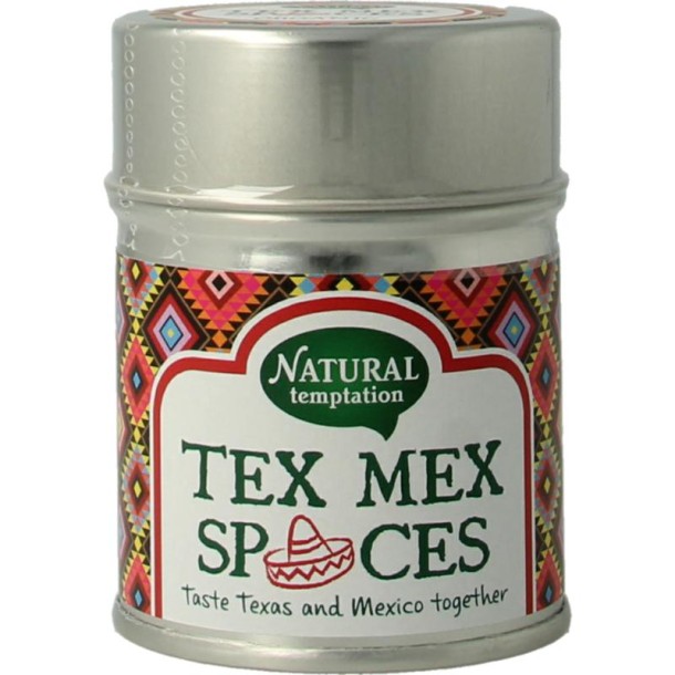 Nat Temptation Tex Mex spices blikje bio (40 Gram)