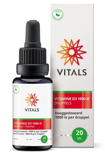 Vitals Vitamine D3 druppels 1000IE (20 Milliliter)