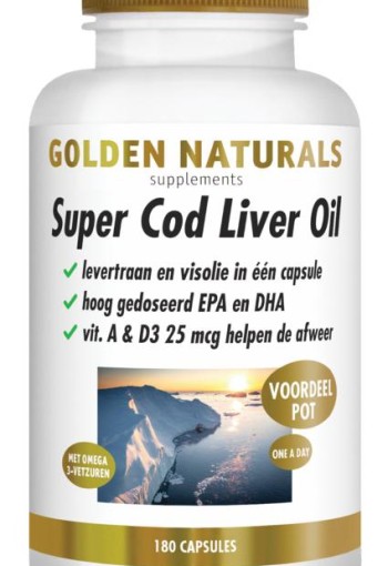 Golden Naturals Super cod liver oil (180 Capsules)