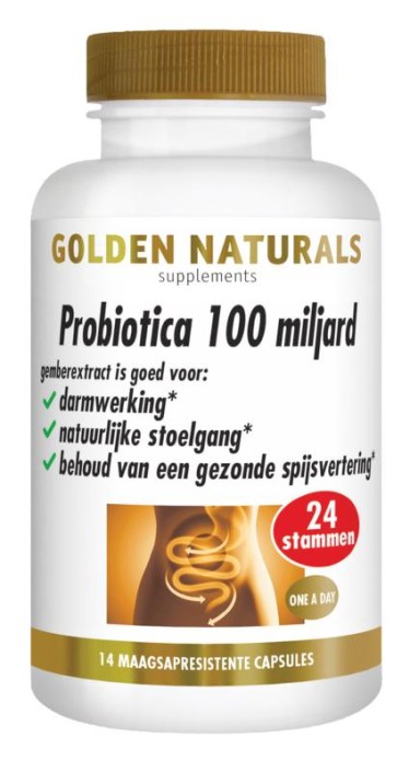 Golden Naturals Probiotica 100 miljard (14 Vegetarische capsules)