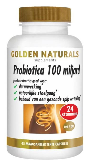 Golden Naturals Probiotica 100 miljard (45 Vegetarische capsules)