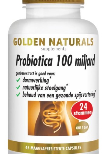 Golden Naturals Probiotica 100 miljard (45 Vegetarische capsules)
