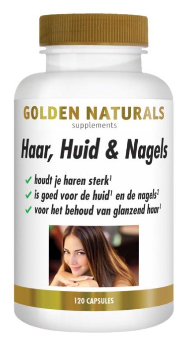 Golden Naturals Haar, huid & nagels (120 Vegetarische capsules)