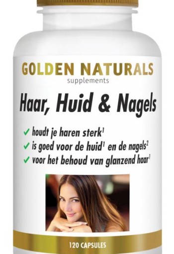 Golden Naturals Haar, huid & nagels (120 Vegetarische capsules)