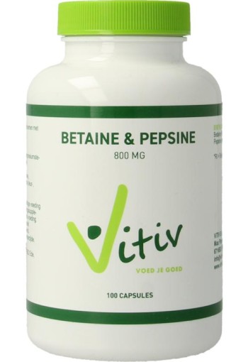 Vitiv Betaine HCL & pepsine (100 Capsules)
