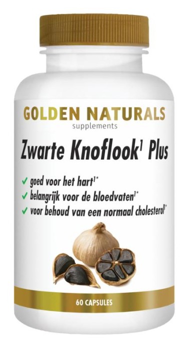 Golden Naturals Zwarte knoflook plus (60 Vegetarische capsules)