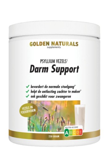 Golden Naturals Darm support psyllium vezels (250 Gram)