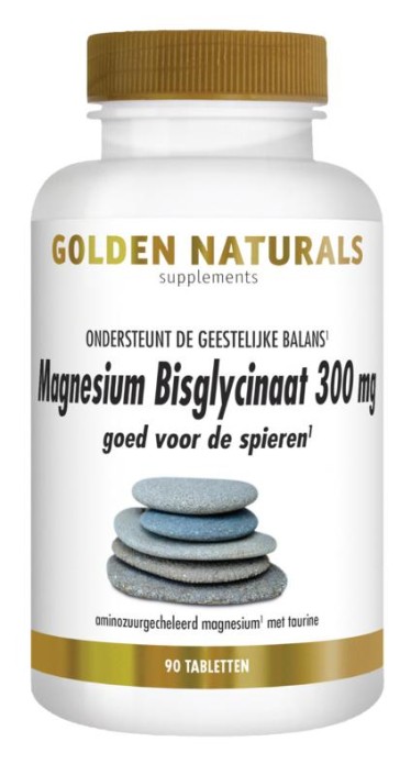 Golden Naturals Magnesium bisglycinaat 300mg (90 Tabletten)