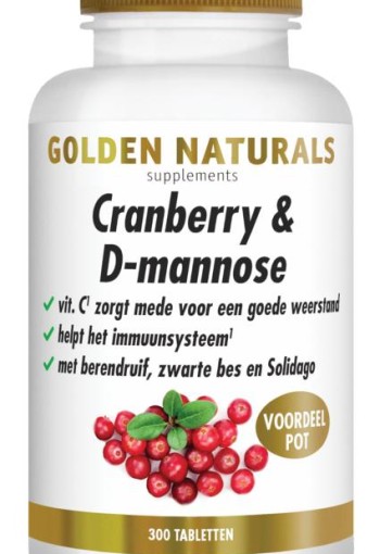 Golden Naturals Cranberry & D-Mannose (300 Tabletten)
