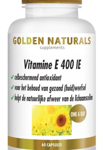 Golden Naturals Vitamine E 400IE (60 Capsules)
