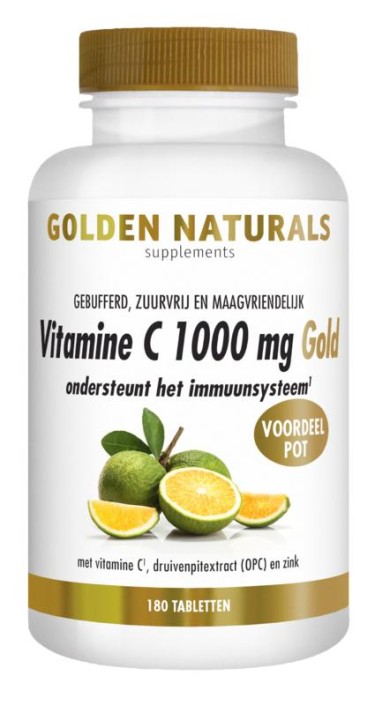 Golden Naturals Vitamine C 1000mg gold vegan (180 Tabletten)