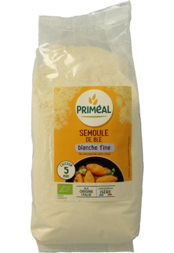 Primeal Griesmeel witte tarwe fijn bio (500 Gram)