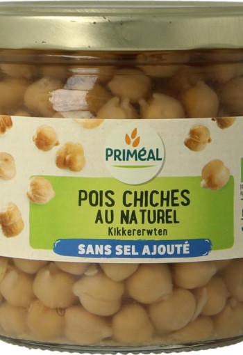 Primeal Kikkererwten zonder toegevoegd zout bio (330 Gram)