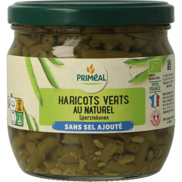 Primeal Haricot verts zonder toegevoegd zout bio (330 Gram)