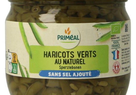 Primeal Haricot verts zonder toegevoegd zout bio (330 Gram)
