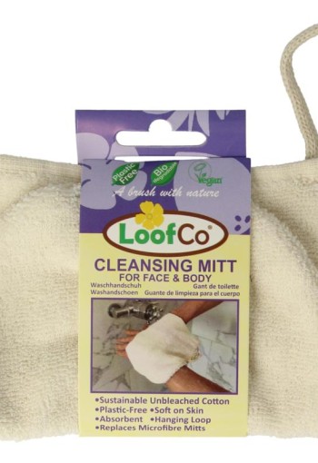 Loofco Washandje ongebleekt katoen bio (1 Stuks)