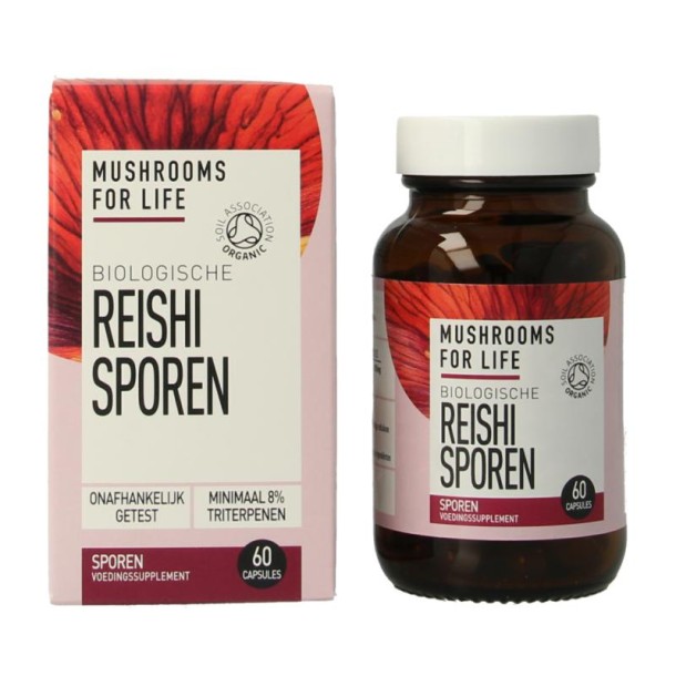 Mushrooms F Life Reishi spore paddenstoel bio (60 Capsules)