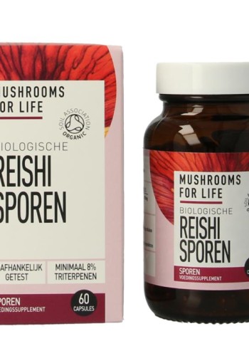 Mushrooms F Life Reishi spore paddenstoel bio (60 Capsules)