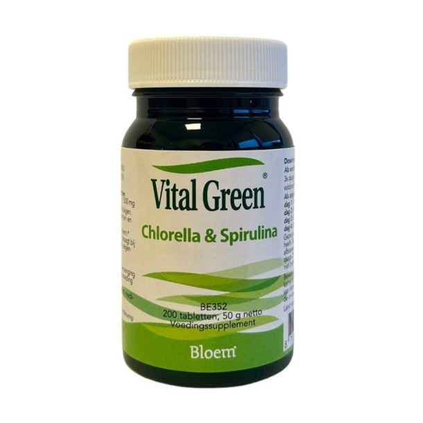 Bloem Chlorella & spirulina vital green (200 Tabletten)