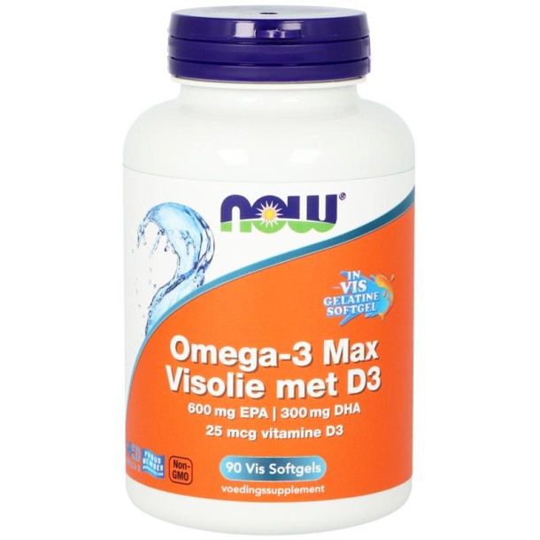 NOW Omega 3 max visolie D3 EPA DHA (90 Softgels)