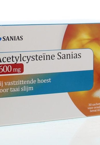 Sanias Acetylcysteine 600mg sachets 3 gram (30 Sachets)