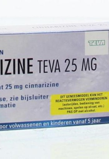 Teva Cinnarizine 25mg (10 Tabletten)