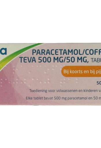 Teva Paracetamol coffeine 500/50 (50 Tabletten)