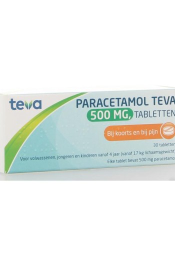 Teva Paracetamol 500 milligram (30 Tabletten)