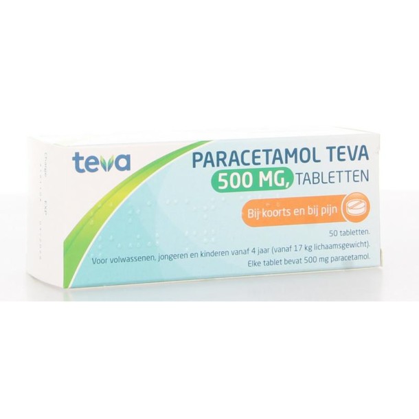 Teva Paracetamol 500 milligram (50 Tabletten)