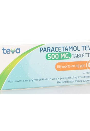 Teva Paracetamol 500 milligram (50 Tabletten)
