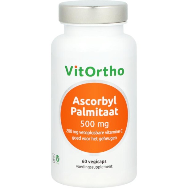 Vitortho Ascorbyl palmitaat 500mg (60 Vegetarische capsules)