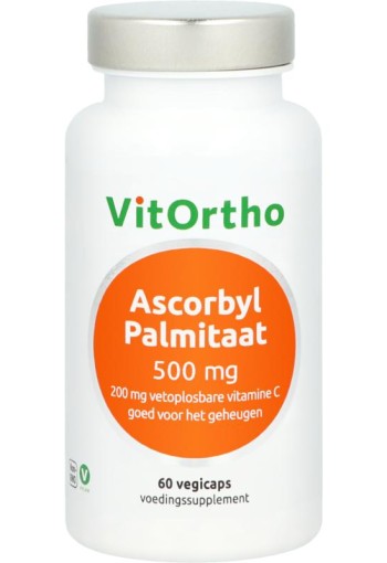 Vitortho Ascorbyl palmitaat 500mg (60 Vegetarische capsules)