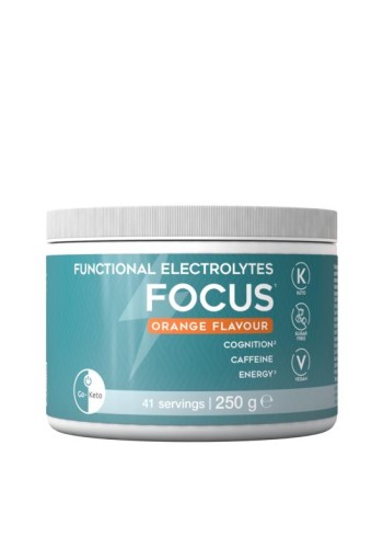 Go-Keto Elektrolytes drink poeder focus sinaasappel (250 Gram)