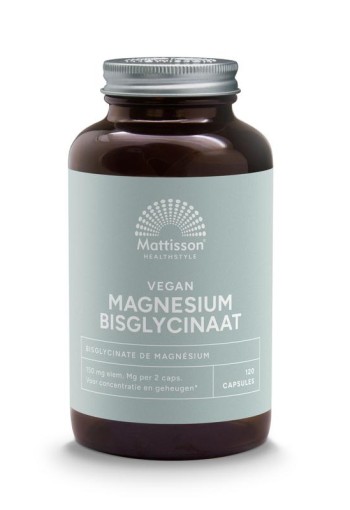 Mattisson Vegan magnesium bisglycinaat 150mg (120 Vegetarische capsules)