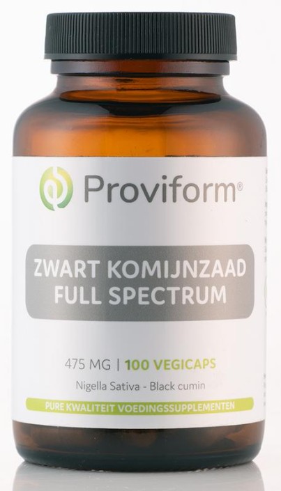 Proviform Zwart komijnzaad full spectrum 475mg (black cumin) (100 Vegetarische capsules)