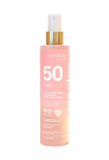 Alphanova Sun Glitter pink sun oil bio SPF50 (125 Milliliter)