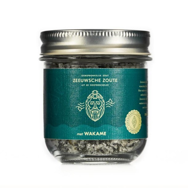 Zeeuwsche Zoute Zout met wakame glazen pot bio (100 Gram)