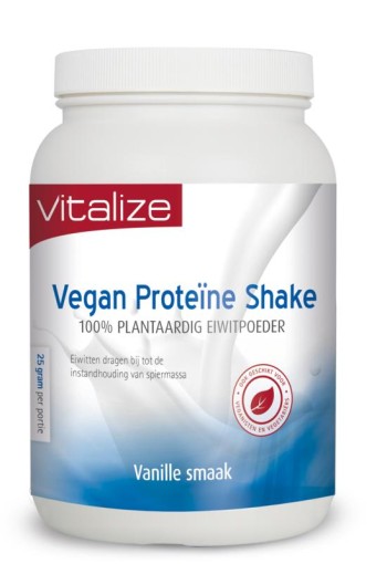 Vitalize Vegan protein shake 100% plantaardig poeder (750 Gram)