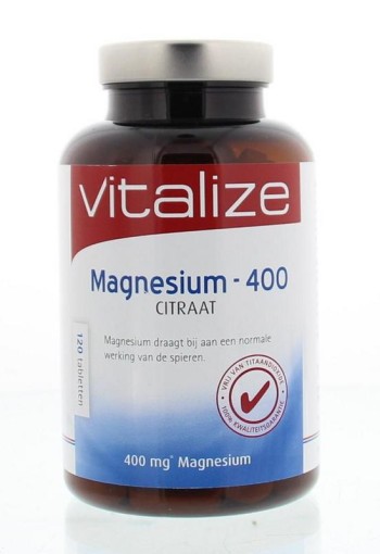 Vitalize Magnesium 400 citraat (120 Tabletten)